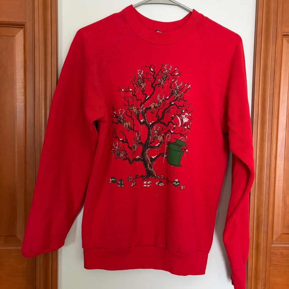 Screen Stars Festive Red Sweatshirt